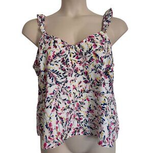 French Connection Cami Tank Size XL Sleeveless Color NWT Ruffle